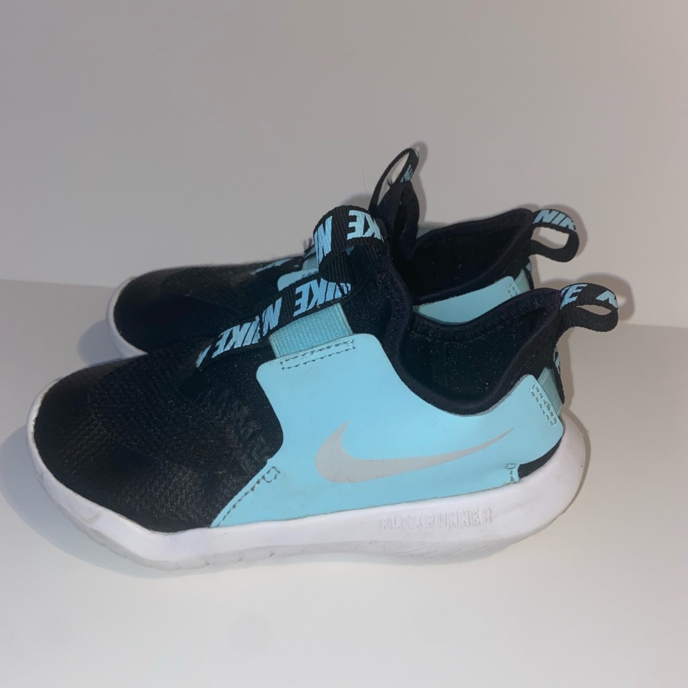 Nike, Size 10C, Black/Light blue